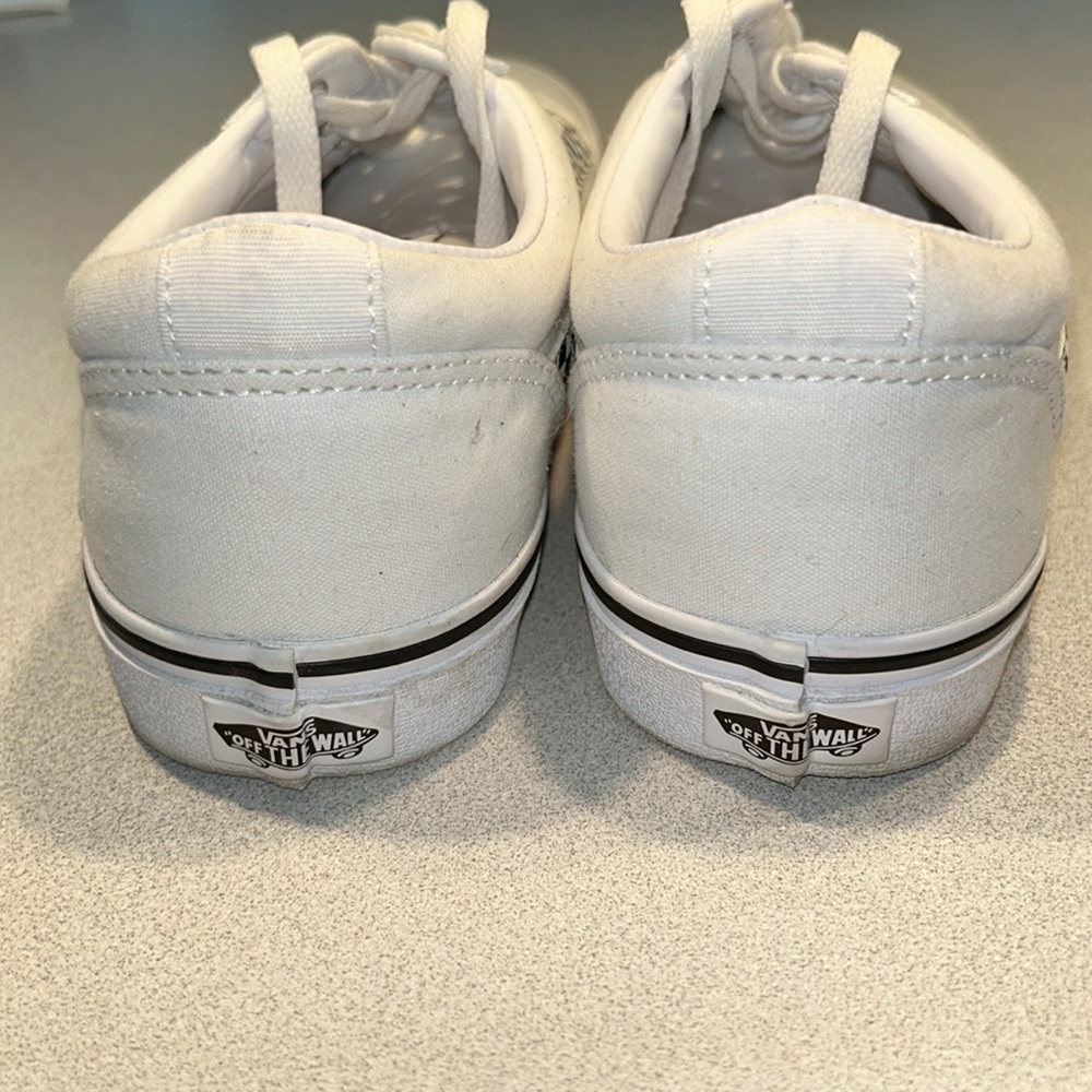 Vans Race Checkerboard Stripe White Lace Deck Shoes - Picture 3 of 8